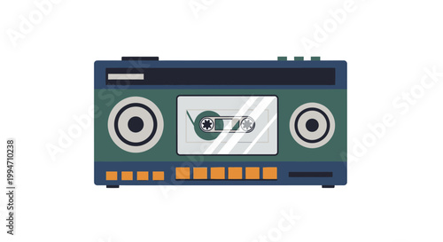 Retro style cassette tape player device.
