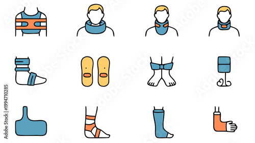 Medical orthopedic devices and supports collection