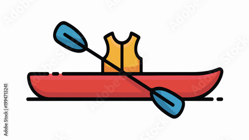 vector illustration of a canoe