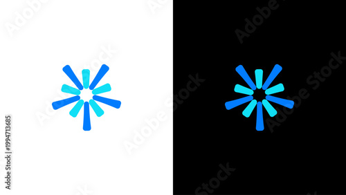 Ai bot logo and white logo vector in eps 8 format. Ai Chat bot is ai articfical chat bot system.