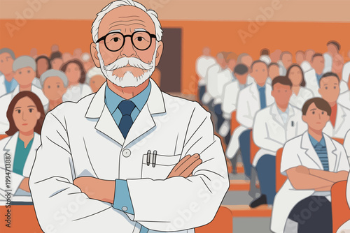 Senior Male Doctor Addressing Medical Audience