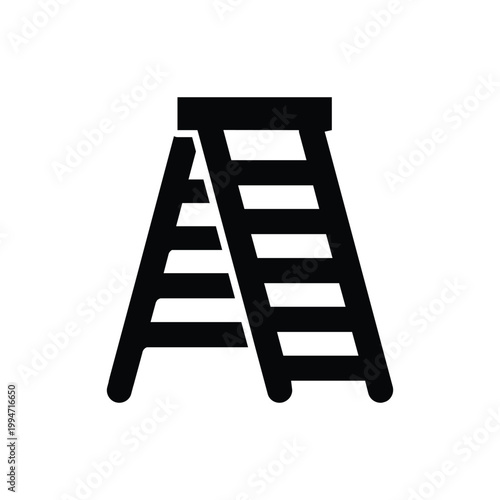 folding ladder solid icon vector design good for web or mobile app