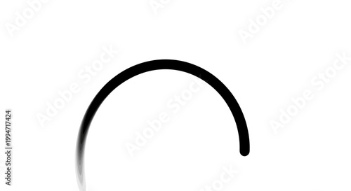 Simple black arc shape on a white background.