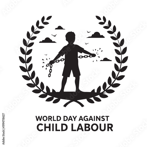 Symbolic representation of world day against child labor