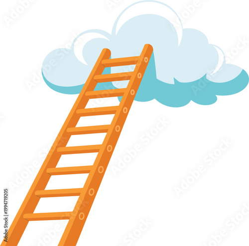 Successful Ladder concept, successful career