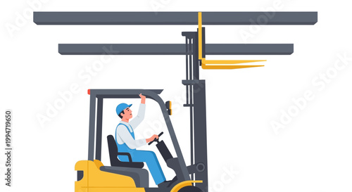 A worker operates a forklift safely within warehouse procedures.