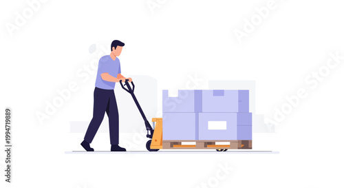 A worker follows warehouse safety procedures while operating a forklift.