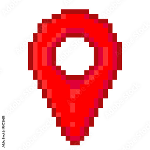 Pixel Map Marker Icon – Navigation UI Element