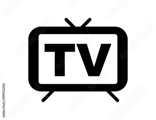 シンプルなテレビのイラスト