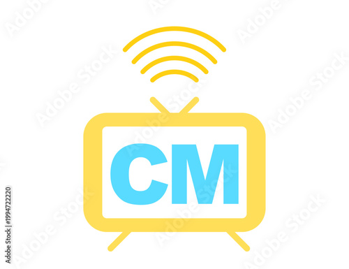 シンプルなテレビのイラスト