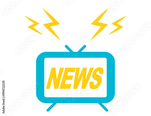 シンプルなテレビのイラスト