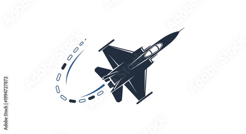 Fighter Jet in Flight Maneuver.