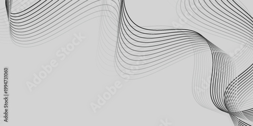 Abstract vector background with black wavy lines.. vector illustration eps10