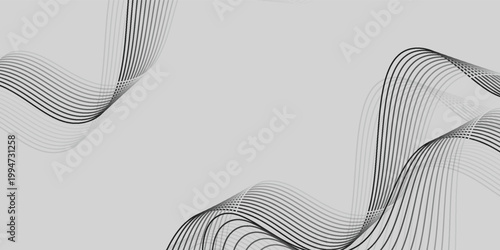 Abstract vector background with black wavy lines.. vector illustration eps10