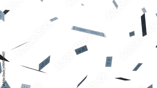 Falling Playing Cards Against Black Background