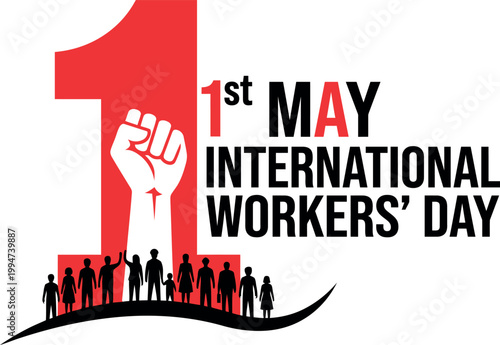 International workers day may 1st celebration icon