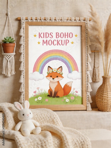 Kids room frame mockup