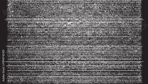 Abstract Glitch Screen Noise Texture with Analog Signal Interference and Static Grain Glitch Texture with Static Noise Lines vector design on transparent background.