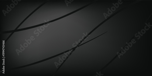 Dark deep black dynamic abstract vector background with wavy lines. Modern creative halftone premium gradient. 3d cover of business presentation banner for sale event night party. Soft shadow dots