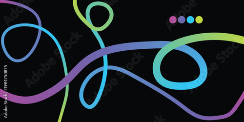 Vibrant abstract swirls a colorful digital art composition