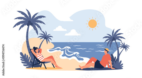 A clean, modern graphic featuring a stylized leaf and sun, evoking feelings of calm, growth, and positivity. Ideal for website design or social media 