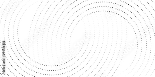 White dot geometric abstract background overlapping layers on bright space with line effect decoration. Circle style concept design