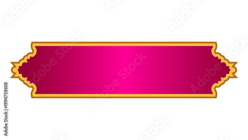 Free Download Luxury Golden border Pink Arabic Islamic Banner Title Frame Text Box Border - GFXLoad