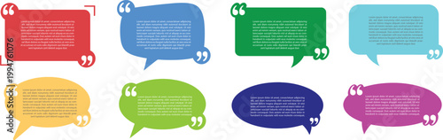 Colorful speech bubbles with vibrant neon effect digital art and graphic design 