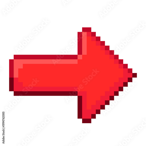 Pixel Art Arrow Icon – Navigation UI Symbol
