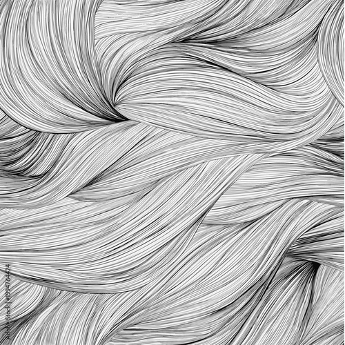 Flowing wavy lines creating abstract organic pattern. Abstract illustration showing many delicate lines forming dynamic, undulating waves and organic shapes