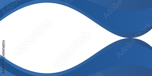 Abstract modern blue wavy header business banner horizontal background. vector illustration.