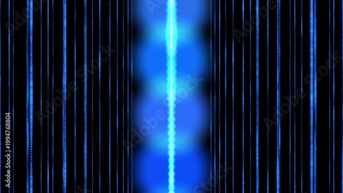 Abstract Blue Neon Vertical Light Lines Background