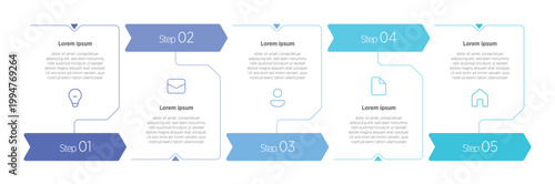 A 5-step infographic is a concise visual tool designed to break down a complex process or story into five easy-to-follow stages.