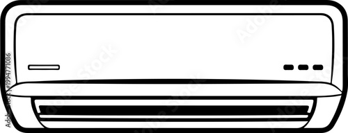 Air conditioner line art silhouette vector illustration