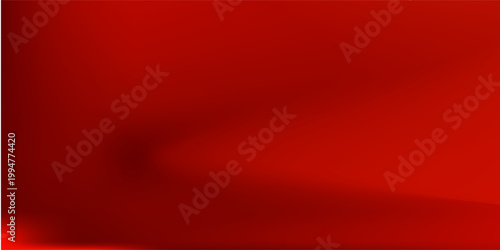 Saturated red gradient background. Abstract smooth hot color gradation wallpaper. Vibrant intense blurred backdrop for banner, poster, leaflet, brochure, booklet. Bright fiery red overlay. Vector