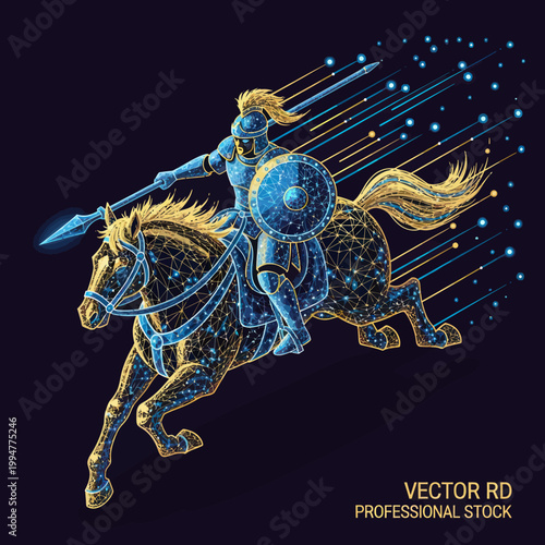Zodiac Sagittarius Centaur Archer Horse Constellation.