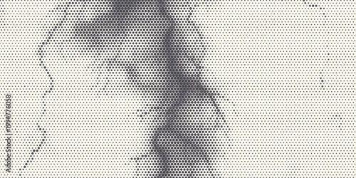 Hexagon Shapes Vector Abstract Geometric Technology Retrowave Sci-Fi Texture Isolated on Light Background. Halftone Hex Retro Simple Pattern. Eps10