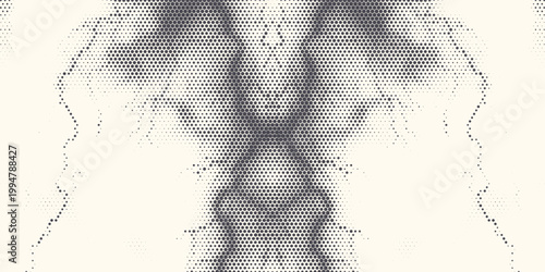 Hexagon Shapes Vector Abstract Geometric Technology Retrowave Sci-Fi Texture Isolated on Light Background. Halftone Hex Retro Simple Pattern. Eps10