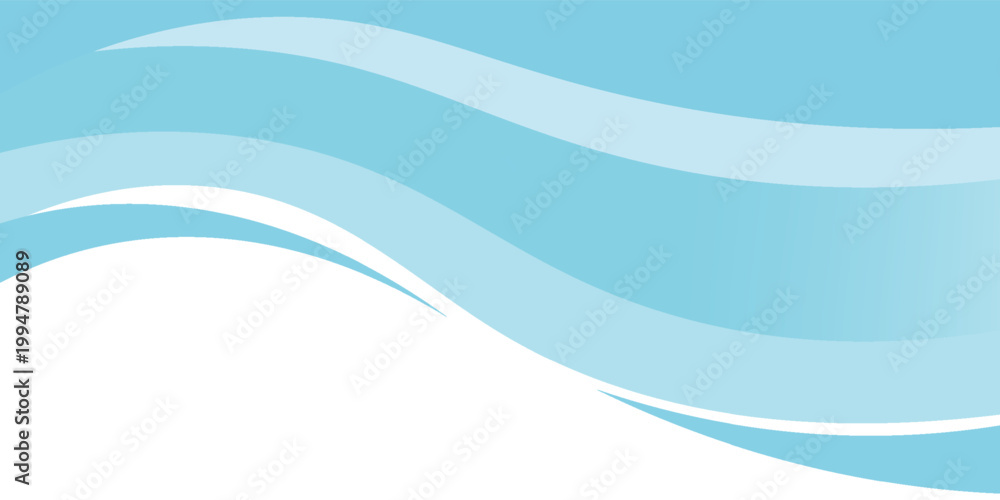 Obraz premium Blue and white business wave banner background. vector
