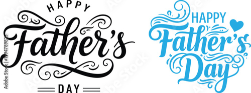 Happy Father's Day beautiful calligraphy designs for celebrating dad