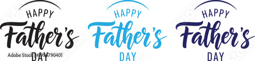 Happy Father's Day vibrant calligraphy designs for celebrating dad