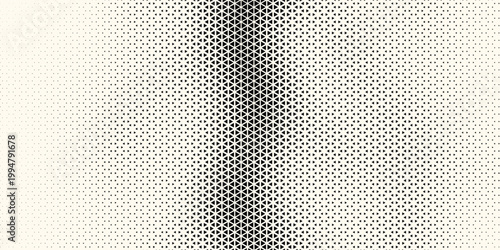 Seamless halftone triangle pattern. Random vector noise texture