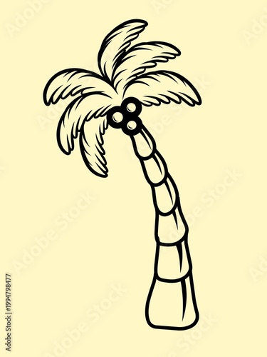 cartoon palm tree