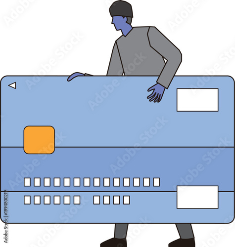 クレジットカードを盗む犯罪者