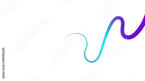 Animated colorful drop of liquid moving. Fluid effect. Looped video. Vector illustration isolated on white background. 