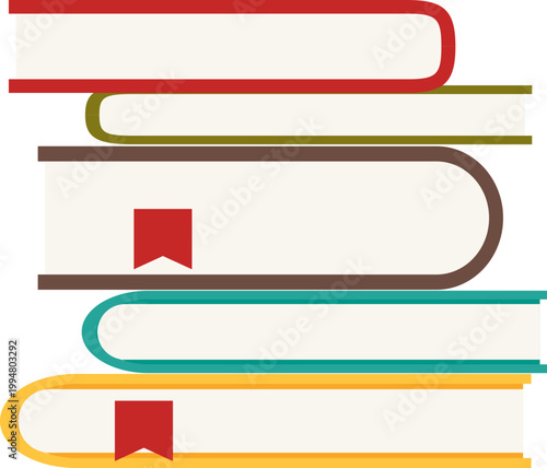 Stack of Colorful Books