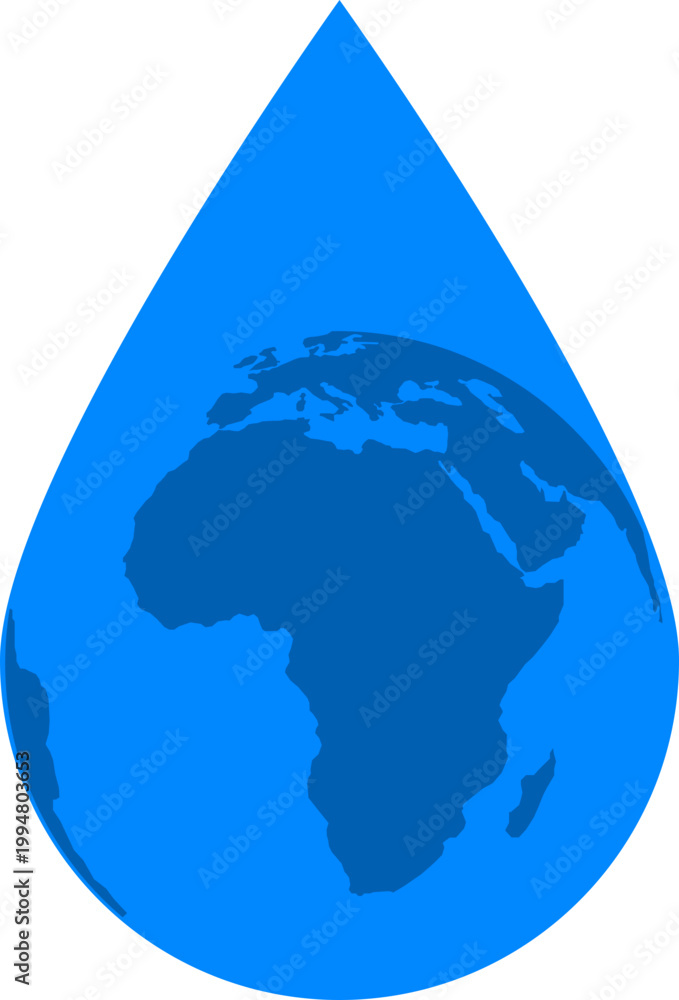 Fototapeta premium Earth Inside Water Drop
