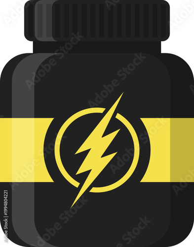 Energy Supplement Bottle Icon