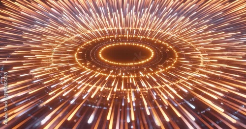 Illuminating Circle: A captivating, abstract design featuring a glowing, circular form from which radiant beams of light burst forth.