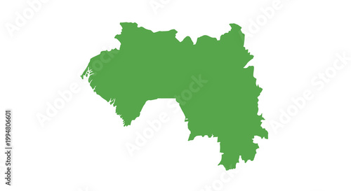 A vibrant green solid shape illustrating the geographical outline of the nation of venezuela high quality professional detailed